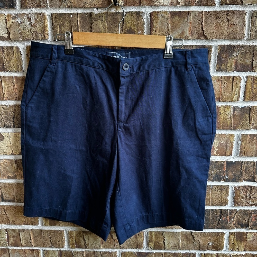 American Living Blue Flat Front Shorts